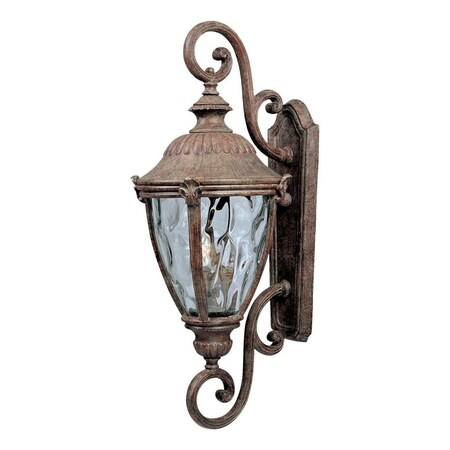 Maxim Three Light Earth Tone Water Glass Glass Wall Lantern 40288WGET